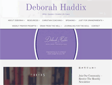 Tablet Screenshot of deborahhaddix.com